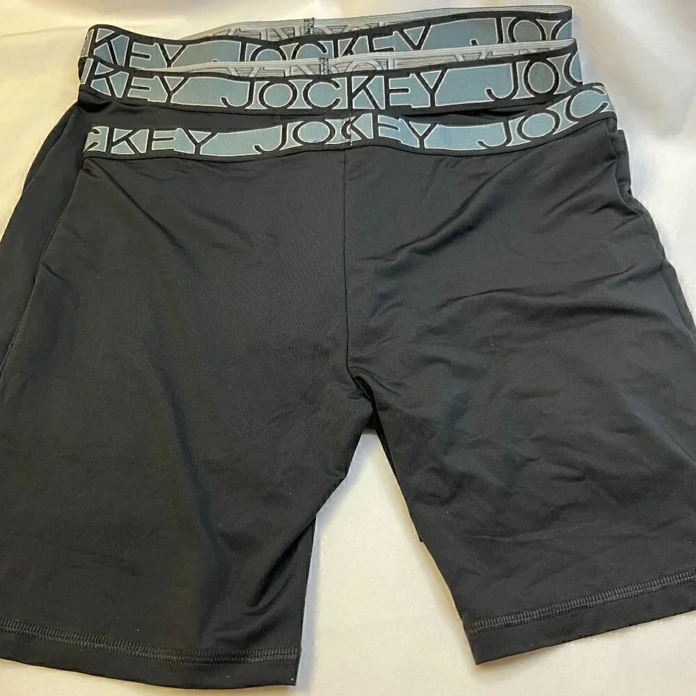 Men's ActiveMicro Midway Boxer Briefs Underwear Black in SIZE LARGE - 3 PAIRS - Picture 3 of 9